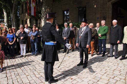 Meldung der Burschenschaft beim Brgermeister